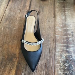 Badgley Mischka flats, black, size  9.5.